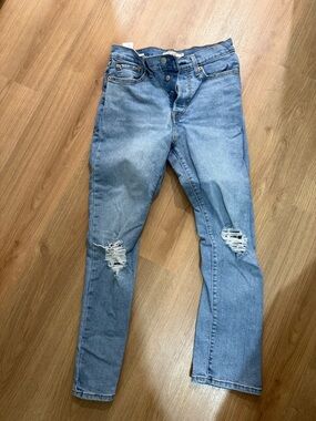 Levi's Light Blue Ripped Skinny Jeans